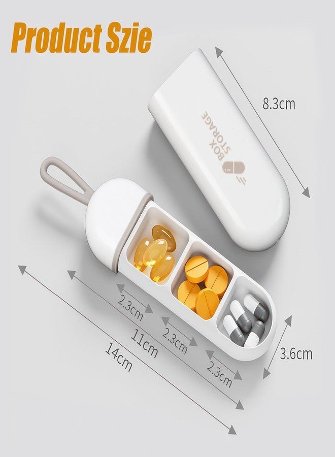 FASHRAMP 3-Compartment Pocket Pill Organizer - Mini Moisture-Proof Travel Pill Box for Daily Supplements, Vitamins & Medication - Compact & Portable (Small, Durable Design) - Image 2